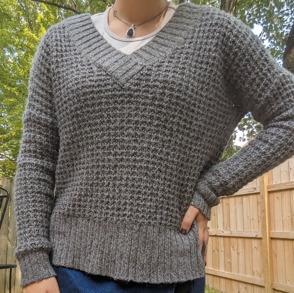 Hollister Waffle Knit Long Sleeve Sweater - Picture 1 of 6